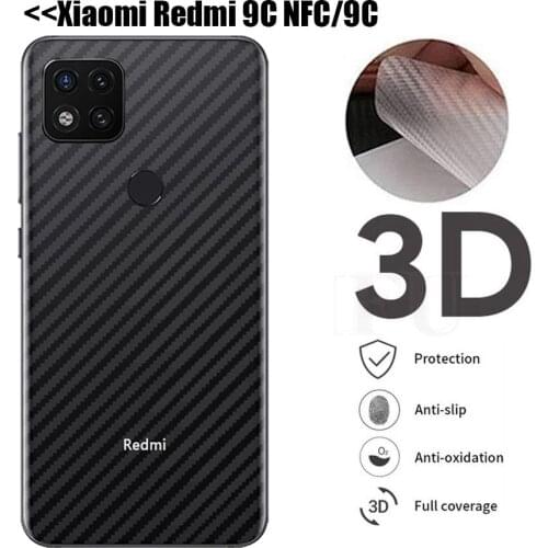 5Pcs 3D Back Carbon Guard Fiber Film Xiaomi Redmi 9C NFC Screen Protector Film Redmy Redme 9 C Safety Phone Film Xiaomi Redmi 9C
