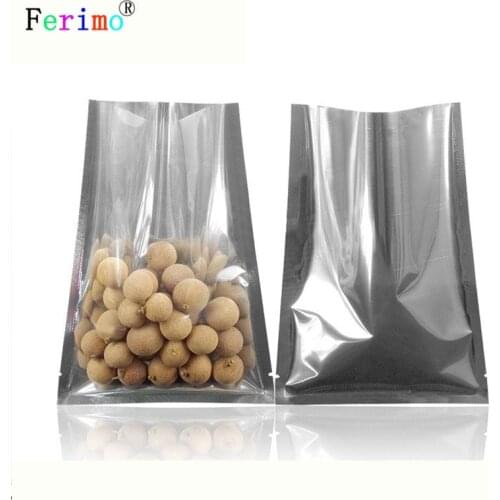100pcs 14*20cm yin-yang flat pocket aluminized composite bag translucent bag, food packaging bag, transparent bag