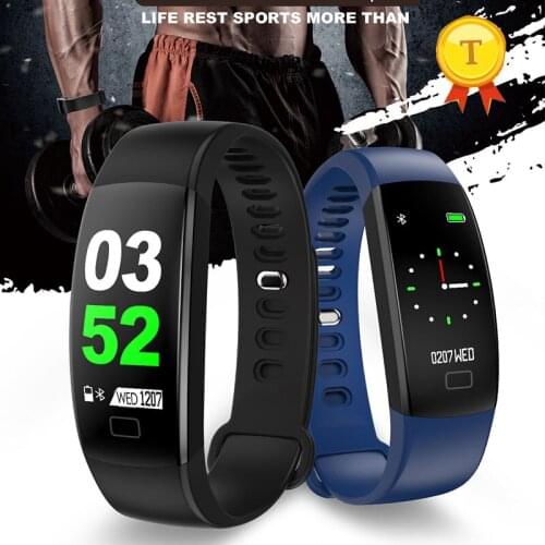 2018 new Waterproof color big screen Smart Bracelet Fitness Tracker Step Counter Fitness Band Alarm Clock man sport Wristband