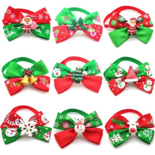 30/50 Pc New Christmas Pet Dog Grooming Accessories For Small Dogs Bowties Necktie Pet Supplies Dog Bows Dog Accessories Bow Tie