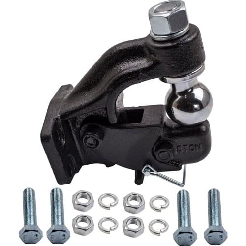 8 Ton Ball Combo Pintle Hook Tow Hitch Towing Heavy Duty 4WD Truck Trailer Heavy Duty 8 Ton Combination Hitch Pintle Hook Tow