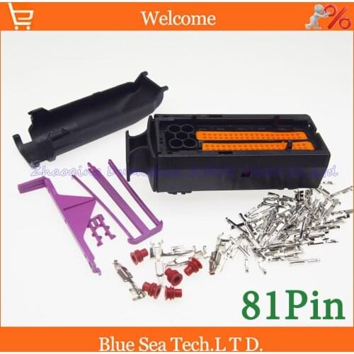 81 Pin female auto ecu connector with Pin,368376-1 electrical 81 pin ECU connector 1J0906385C 1J0 906 385C for VW Audi BMW etc