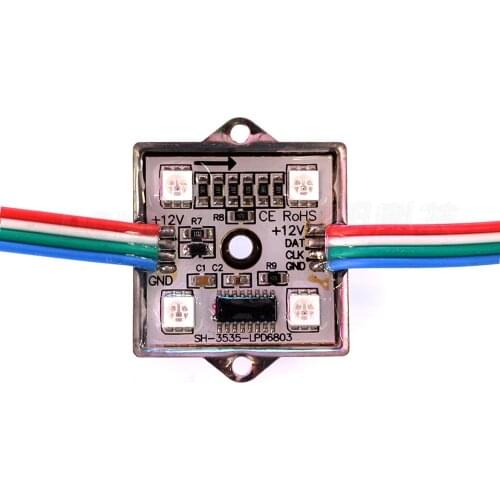 Free shipping led modules lpd6803 waterproof IP65 4pcs high bright 5050 smd rgb led pixel modules DC 12V led rgb modules