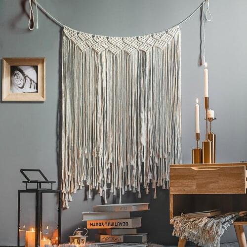 Bohemian Wall Hanging Hand-woven Door Curtain Macrame Wall Tapestry Home Decor With Tassels tapisserie Handmade Boho Decor