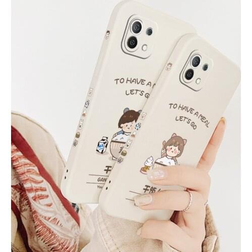 Cute Dry Meal Boy Phone Case For Xiaomi Mi 11 10T 10 lite 9T Note 10 Redmi Note 10 9 9T 8 8Pro 7 7Pro 9 9A K40 K30 Cover