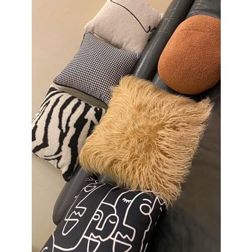 Home Decor Pillow Covers Living Room Bedroom Sofa Decorative Pillowcase Shaggy Fluffy Cover Soft Fur Plush Cushion Cover Suede