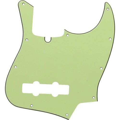 FLEOR Mint Green Jazz JB Bass Pickguard Pick Guard Scratch Plate 3Ply & Screws for 4 String Bass Parts