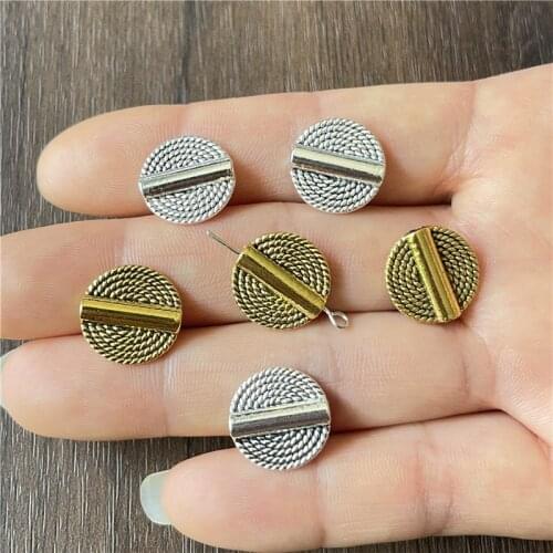 15pcs circular spacer connector jewelry making DIY handmade bracelet necklace earring accessories
