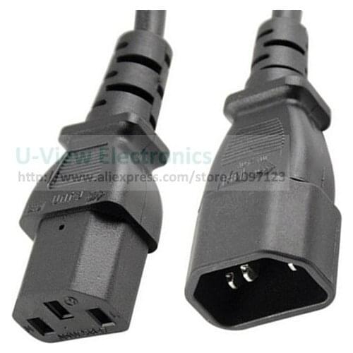 NCHTEK PDU PSU Power Converter Cord, IEC 320 C14 Male to C13 Female Power Extension Cable About 0.3M/Free Shipping/1PCS