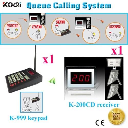 Customer Queue System 433.92 For Restaurant Customer Give Order To Counter DHL/EMS Shipping Free( 1 display + 1 numeric keypad)