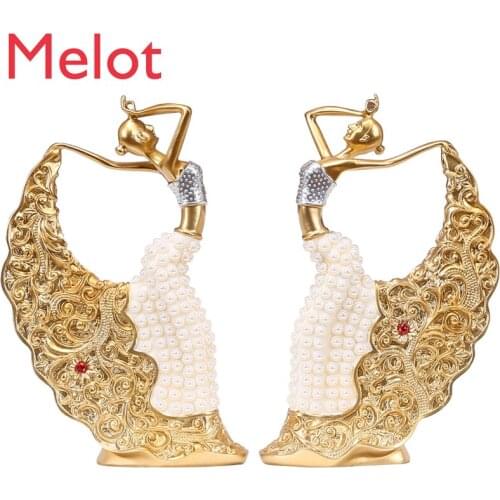 European-Style Home Creative Pearl Dancing Girl Character Crafts Decoration Living Room TV Cabinet Wine Cabinet