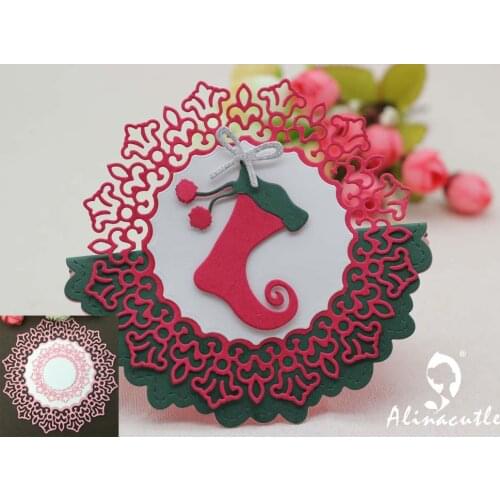 METAL CUTTING DIES cut AlinaCraft 4pc doily circle wreath flower background Scrapbook paper craft card album punch art cutter