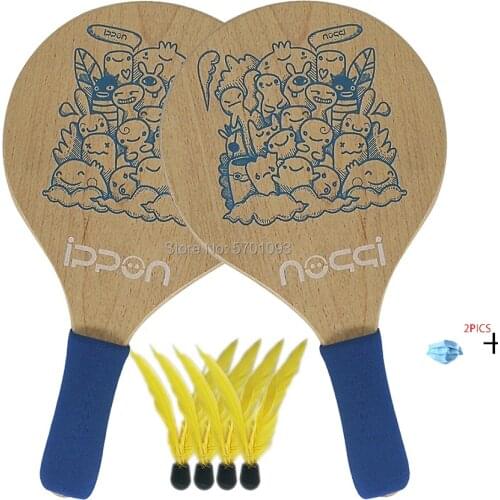 Beach racket set High quality poplar and maple wood beach racket set