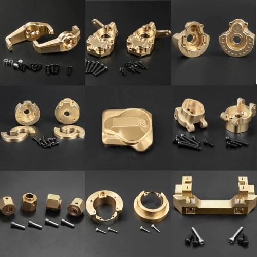 Brass Heavy Counter Weight Set Portal Drive Axle Housing Bumper Mount for 1/10 RC Cwawler Traxxas TRX4 TRX6 Upgrade Parts
