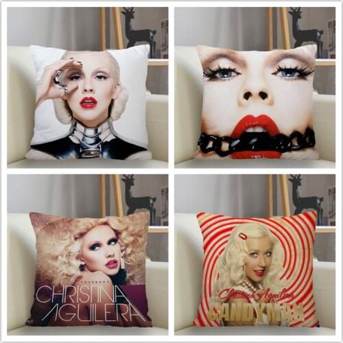 Musife New Custom Christina Aguilera Pillowcase Sofa Decorative Cushion Cover Pillowcase Home Decor Drop Shipping Wholesale