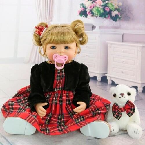 NPKDOLL Reborn Baby Doll Girl 22" 55cm Beautiful Girl With Princess Dress BEBE Reborn Boneca For Childrens Day Surprise