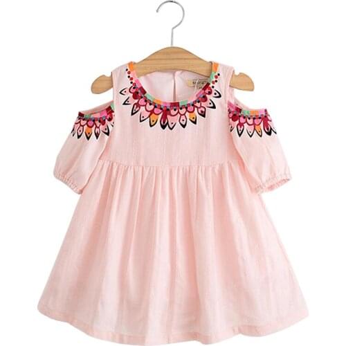 Summer Kids Dresses for 2 3 4 5 6 7 8 9 Year Girls Flower Printed Children Princess Clothing Casual Girls Dress Toddler Costume