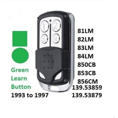 The remote for 81Lm Compatible Garage Door Remote Control With Green Learn Button