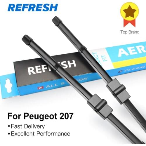 REFRESH Wiper Blades for Peugeot 207 26"&17" Fit Side Pin Arms 2006 2007 2008 2009 2010 2011 2012