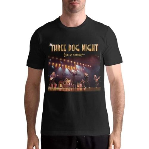 Three Dog Night Band Shirt Mens Casual Fashion T-Shirt Short Sleeve Shirts Tees Short(1)