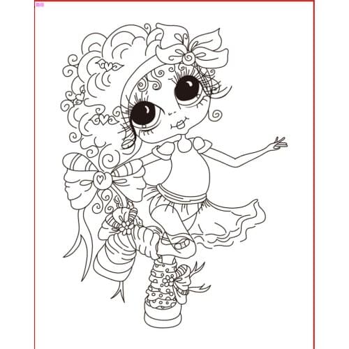 10x8 Girl is dancing Transparent Clear Silicone Stamp Seal for DIY scrapbooking photo album Decorative clear stamp