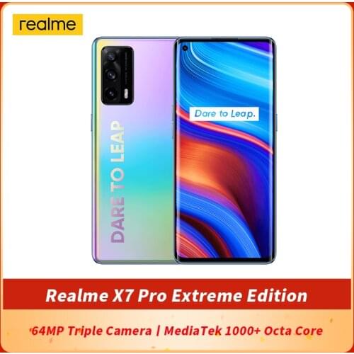 Original Realme X7 Pro 5G Extreme Edition SmartPhone 6.55 inch Super AMOLED MediaTek 1000+ Octa Core 64MP Triple Camera