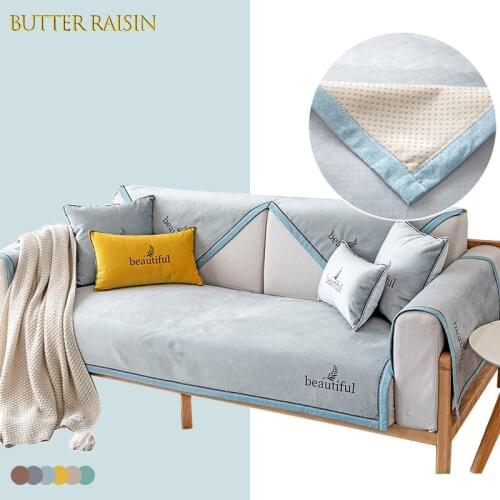 Modern Sofa Covers Sofa Seat Cover Armchair Slipcover For Living Room Thin Plush Non-slip Corner 3-seater Couch Cover For Sofas