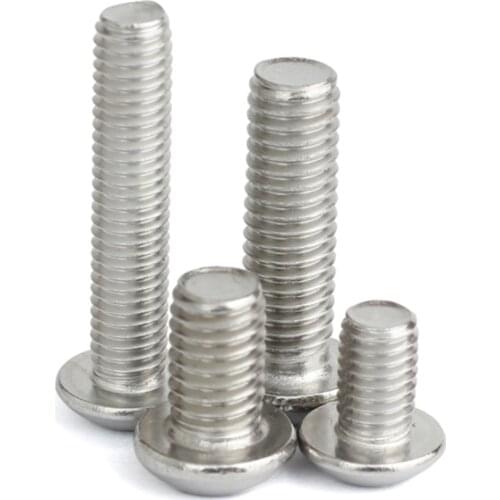 10PCS US Standard Diameter 10-32 1/4"-20 304 Stainless Steel Hex Socket Cap Screws Round Bolts