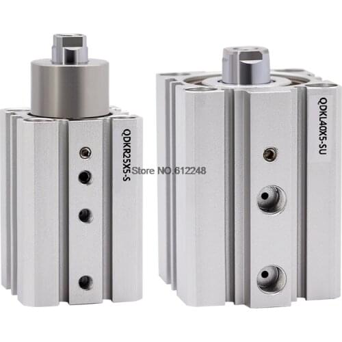 QDK Air Cylinder QDK series QDKL QDKR 20 25 32 40mm Bore Horizonatal Rotary Clamp Cylinder Pneumatic Cylinder 5mm Stroke