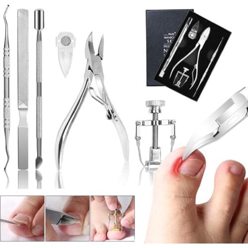 6Pcs Nail Clippers Pedicure Tools Professional Set Ingrown Toenail Cutters Olecran Podiatry Paronychia Correction Manicure