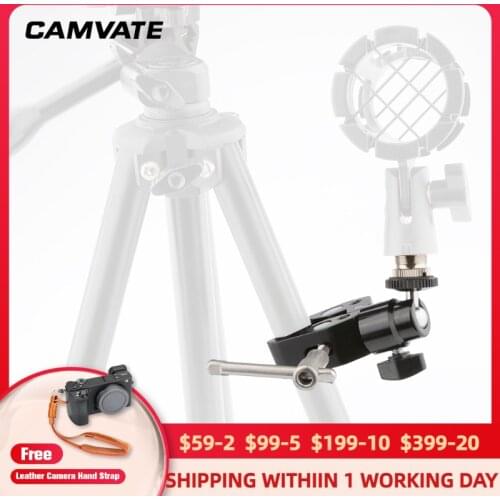 CAMVATE Super Crab Clamp With 360° Swivel Ball Head Mount & Screw Adapter For LCD/Monitor /Flash Light/Video Light /Microphones