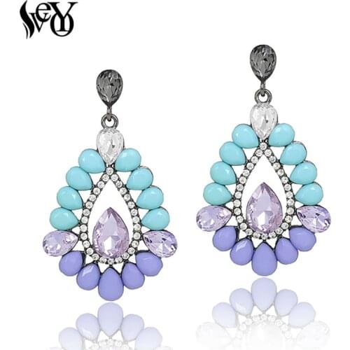VEYO Acrylic Water Drop Earrings For Women Crystal Earrings Vintage Classic High Quality Brincos Pendientes