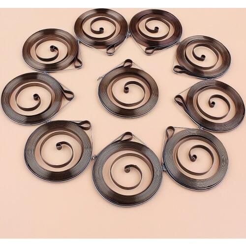 10Pcs/lot Chinese Chainsaw 2500 25cc Starter Recoil Spring for Zenoah Komatsu G2500 25cc 2-Stroke Small Chain Saws Replcement