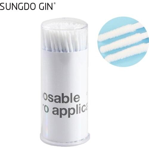 100pcs/bottle Disposable Long Head Cotton Swab Micro Stick Eyelashes Brushes Applicator Individual Lashes Cleaning Makeup Tools