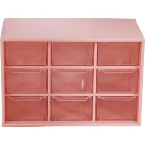 6 Grids/9 Grids Plastic Storage Boxes Dustproof Multi-purpose Plastic Three Layers Storage Rack for Home Storage Stationery