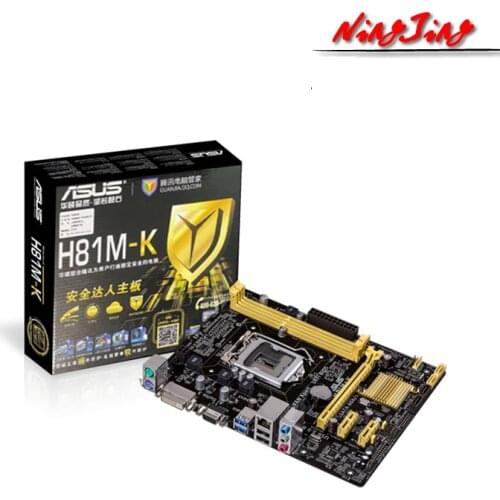 ASUS H81M K Micro-ATX H81 AMD H81 DDR3 32Gb Socket LGA 1150 i3 i5 i7 Desktop CPU USB 3.0 Original Mainboard Hot Sale