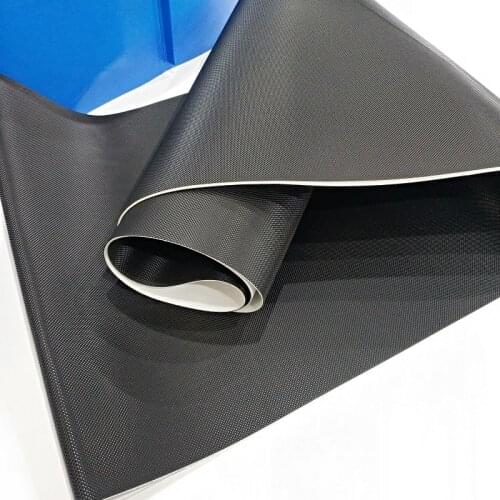 Customized heat resistant black color PVC treadmill rubber conveyor belt supplier