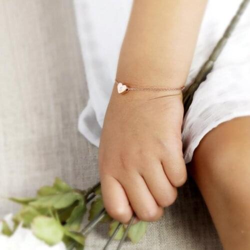 Flower Girl Bracelet Kids Bracelet Initial Necklace Baby Girl Jewelry Flower Girl Gift Charm Bracelet Dainty Gold Popular Jewelr