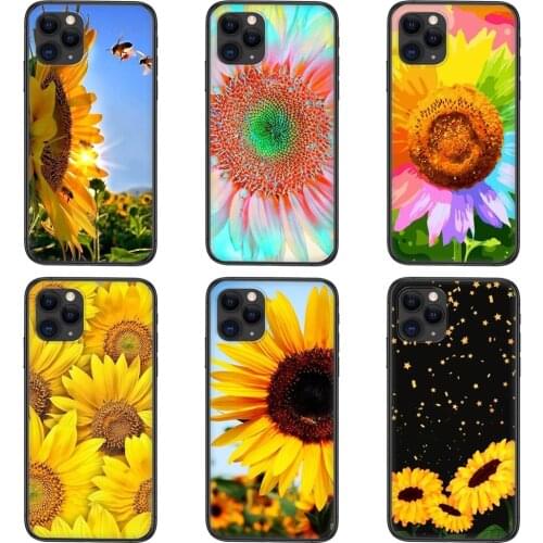 Colorful Sunflower En Ligne for Huawei Honor V40 10X Lite Case Honor 8x 9s 10 20 Lite 10i 20i 30 9A 8X Black Waterproof Pretty