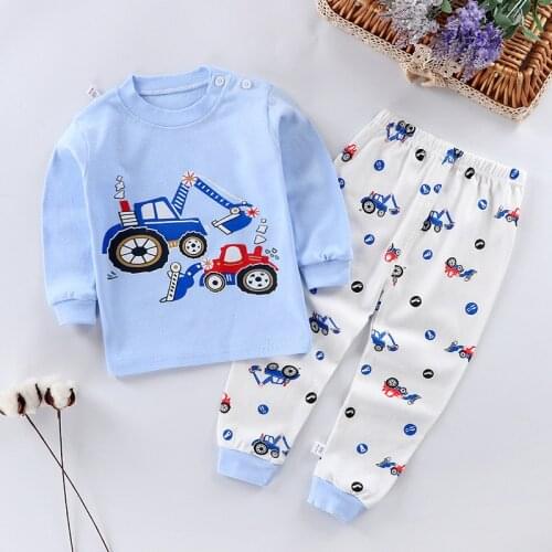 Children Pajamas Kids Cartoon Sleepwear Baby Clothing Set Autumn Cotton Nightwear Boys Girls Animal Pyjamas Pajamas Set