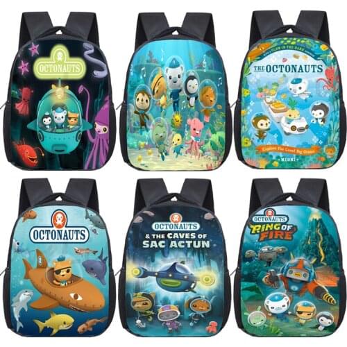 The Octonauts Pattern Backpack Kids Kindergarten School Backpack Babies Book Bags Cartoon Anime Rucksack Boys Girls Small Bags