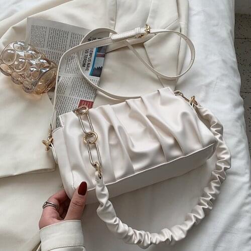 Designer Soft Leather Crossbody Bags for Women 2021 Simple Fashion Luxury Big Chain Shoulder Handbags Evening Clutch