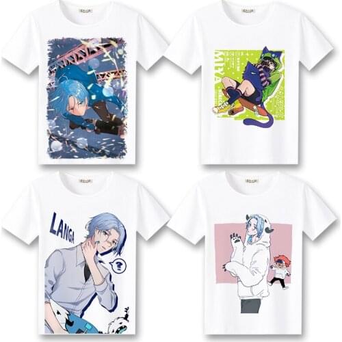 SK8 the Infinity Cosplay T Shirt Miya Shinya Langa Hasegawa Cartoon Print Summer T-Shirt Japanese Anime Casual Top Tee Costume