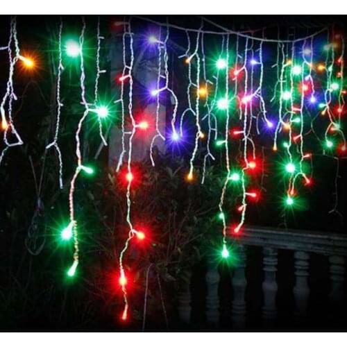 LED christmas decoration lights 3.5m 96 led curtain icicle string fairy lights For Home New year Xmas Wedding Party Indoor Decor