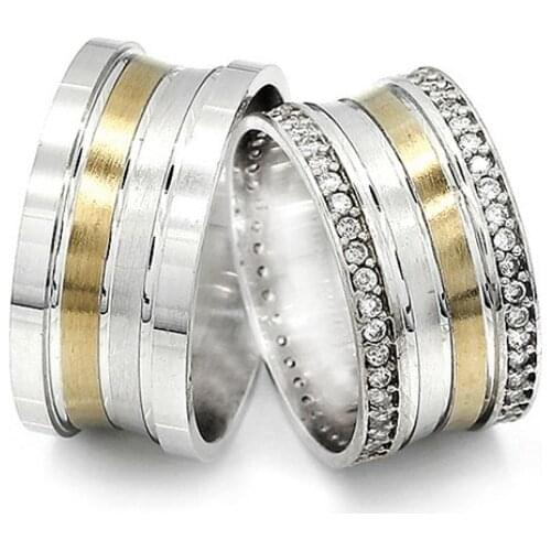 Couple Wedding Ring Sterling Silver 925 Woman And Man Luxury Jewelry Bands Engagement Anniversary Anatolian Civilization Models