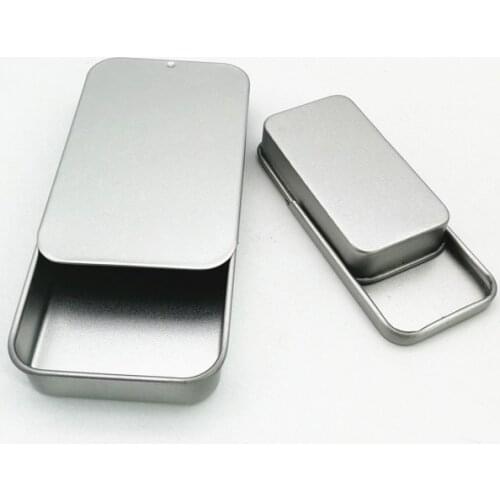 1pcs Mini Iron Box Slide Cover Storage Box Wedding Jewelry Pill Cases Portable Tin Boxes Empty sealed jar Container Jar cans