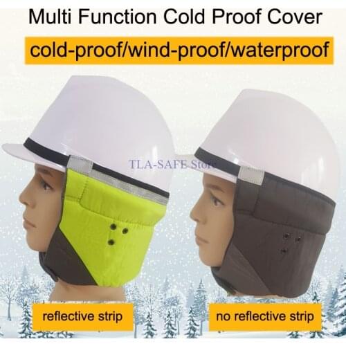 Multi Function Winter Cold Proof Cap Cover Safety Helmet Construction Site Mens Keep Warm Hard Crash Hat Windproof Ear Protecti