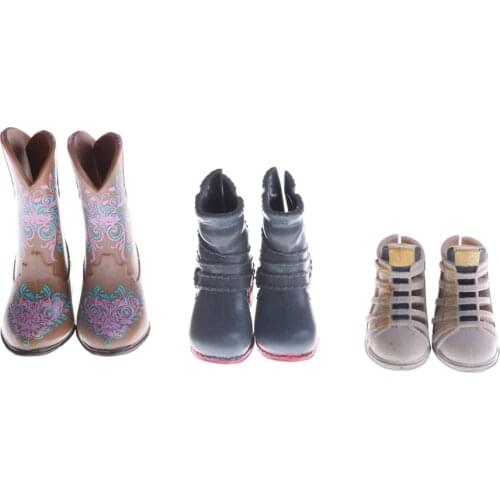Fashion 1Pair Boots Colorful High Heels Shoes Boots Cute DIY Clothes For Doll Accessories Gifts Random Color and Styles