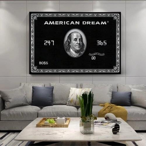 American Dream Inspirational Canvas Painting Motivational Wall Art Posters Prints Wall Picture for Living Room Home Wall Cuadros