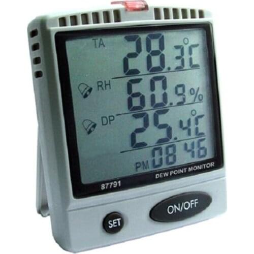AZ87791 Desktop/ Wall Mount Dew Point Hygrometer,Measure the Temperature and Humidity Value,Check the Vapor Condensation Risk